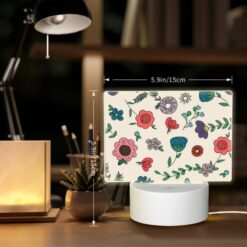 Rectangular Acrylic Night Light, A Colorful Floral Pattern With Pink -Acrylic Night Light Shop 005d733e32d735900180493d7111d4d4eb7cedbe