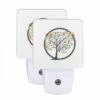 Night Light Set Of 2, A Colorful Tree With Leaves In Different Colors.