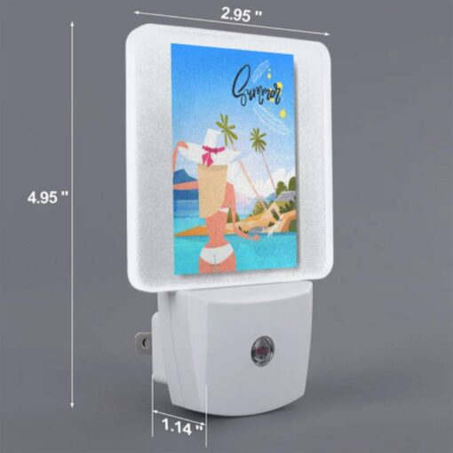 Night Light, A Woman Wearing A Hat And Bikini Is Standing On A Beach. -Acrylic Night Light Shop 0167f192c8a78b590fcd6117f3430977f68d492e