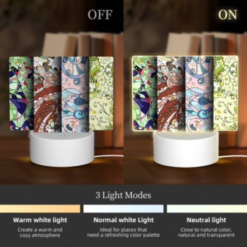 Rectangular Acrylic Night Light, Four Different Colored Designs Of Swirls And Patterns. -Acrylic Night Light Shop 016d55a8542462f2df8e1cd66f28c09b226c8cec
