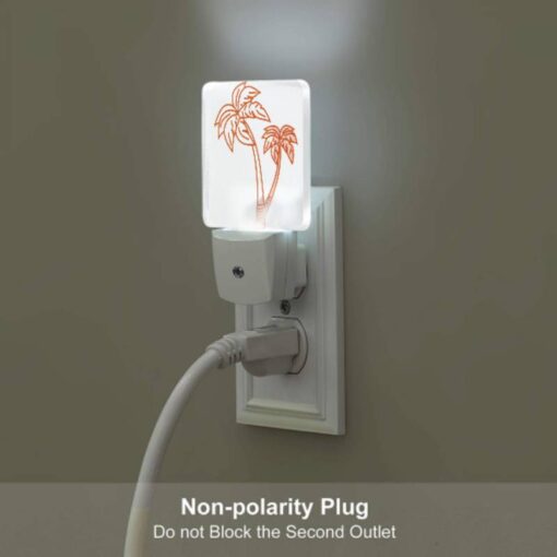 Night Light Set Of 2, A Drawing Of A Palm Tree With A Brown Trunk. -Acrylic Night Light Shop 01bd8dbef651e029cffae3b11ff69646510e6116