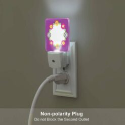 Night Light Set Of 2, A Purple Background With A Yellow Sunflower Design. -Acrylic Night Light Shop 01e8046235c8c018c4e64eeba6619c3394cb2395