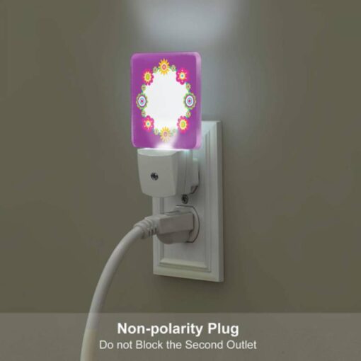 Night Light Set Of 2, A Purple Background With A Yellow Sunflower Design. -Acrylic Night Light Shop 01e8046235c8c018c4e64eeba6619c3394cb2395