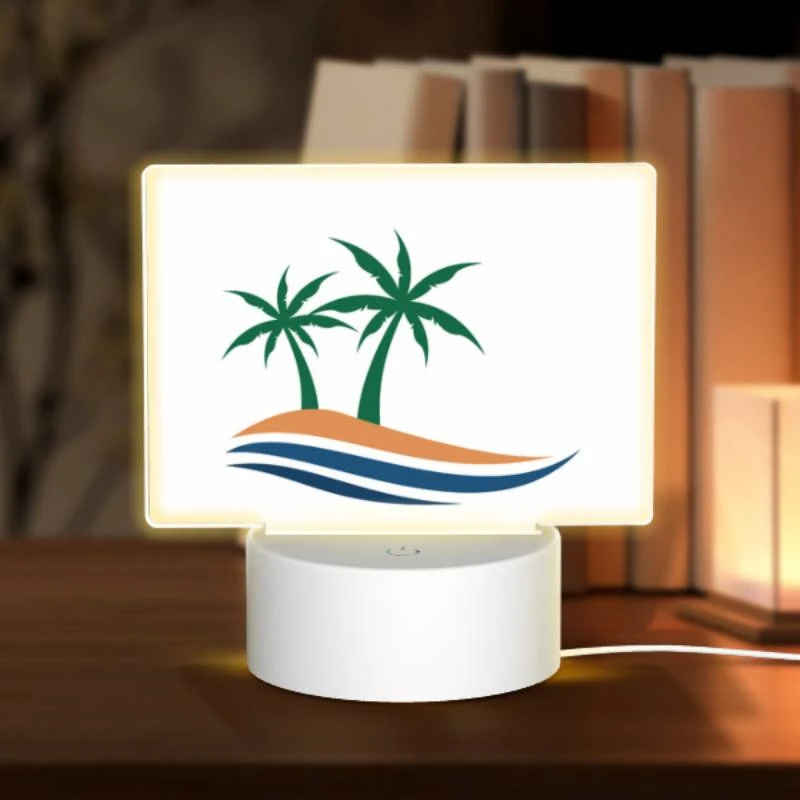 Rectangular Acrylic Night Light, A logo of a palm tree on a beach. Rectangular Acrylic Night Light, A Logo Of A Palm Tree On A Beach. -Acrylic Night Light Shop 023c3c7d2d0f732d324ec1e5954a03e2ccb64056