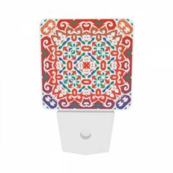 Night Light Set Of 2, A Colorful And Intricate Design On A Piece Of Fabric. -Acrylic Night Light Shop 027ccee7ceae4a690d316e66ce00de8fce3b06f3