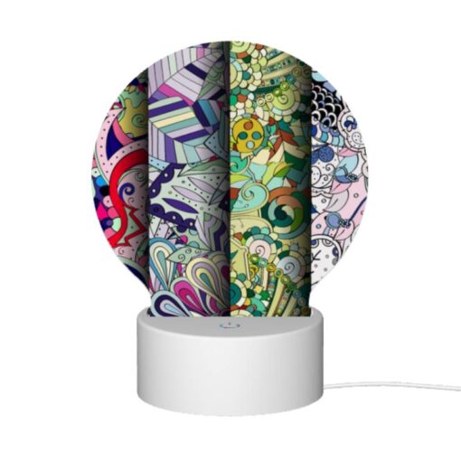 Round Acrylic Night Light, Four Colorful Designs Are Displayed In A Row. -Acrylic Night Light Shop 02c7771f5b0b08e23cf69de750f6b8e46f5137e6