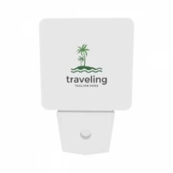 Night Light Set Of 2, A Logo For Traveling With A Palm Tree In The Background. -Acrylic Night Light Shop 02cd6b5c92feaf401cb0cc3d1688f2c6ceb019a0
