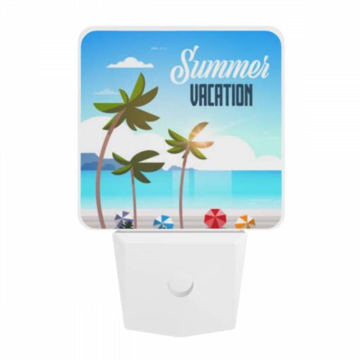 Night Light, A Colorful Beach Scene With Palm Trees And A Blue Ocean. -Acrylic Night Light Shop 02d1e0c91adacd62de6074aefe35dc620a8188e6