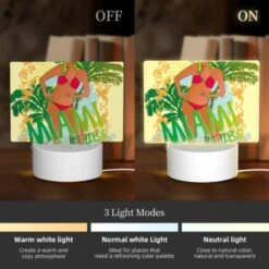 Rectangular Acrylic Night Light, A Woman In A Bikini Stands In Front Of A Palm Tree 2 Rectangular Acrylic Night Light, A Woman In A Bikini Stands In Front Of A Palm Tree -Acrylic Night Light Shop 02eba7cb7fadf7697d4e20289ae04588cbfe6781