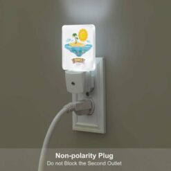 Night Light, A Cartoon Of A Tropical Island With A Sun And Palm Trees. -Acrylic Night Light Shop 0320ad914240e7bc394fbfcc3168468eaf18e03d