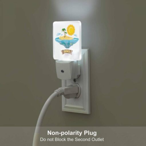 Night Light, A Cartoon Of A Tropical Island With A Sun And Palm Trees. -Acrylic Night Light Shop 0320ad914240e7bc394fbfcc3168468eaf18e03d