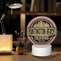 Round Acrylic Night Light, A Sign For Huntington Beach -Acrylic Night Light Shop 038a2c1a7fc58981ebe0b1a8a60a1998e40c4f93