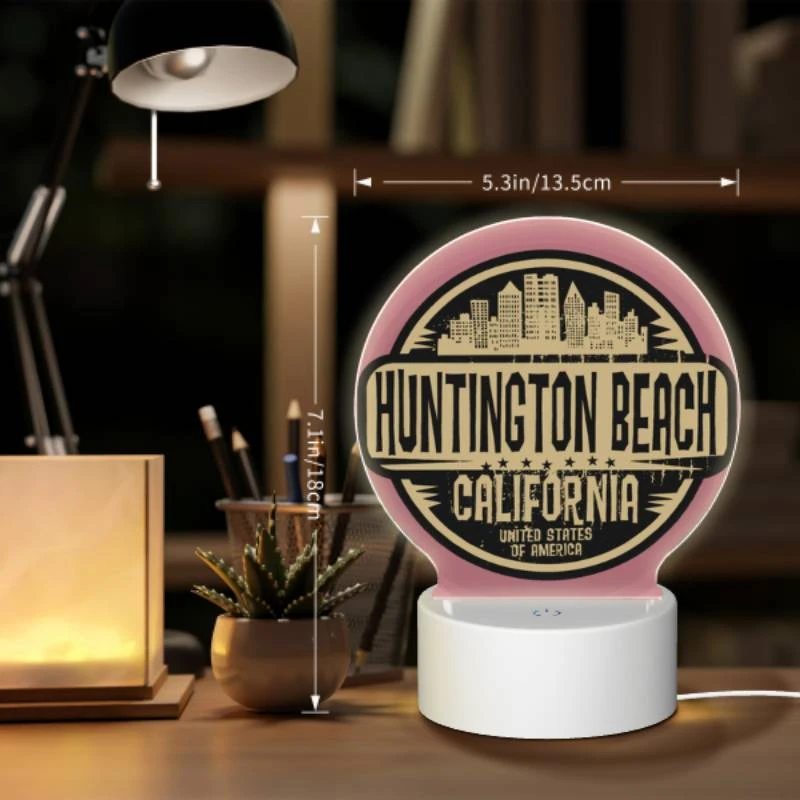 Round Acrylic Night Light, A sign for Huntington Beach Round Acrylic Night Light, A Sign For Huntington Beach -Acrylic Night Light Shop 038a2c1a7fc58981ebe0b1a8a60a1998e40c4f93