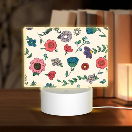 Rectangular Acrylic Night Light, A Colorful Floral Pattern With Pink -Acrylic Night Light Shop 03d53d50077dae0e6b632ccacfe82f0d365c175e
