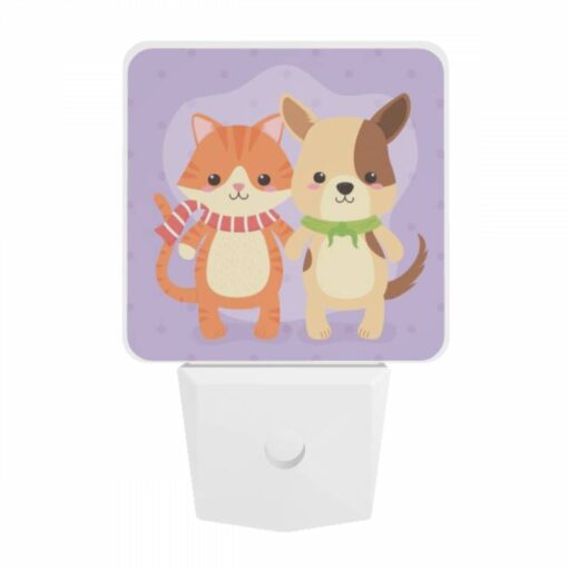 Night Light, Two Cute Cartoon Cats Standing Next To Each Other. -Acrylic Night Light Shop 03ede972b7ce2fa1ab8b5538346d76d7a7eb8cd8