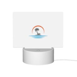 Rectangular Acrylic Night Light, A Sunset With A Palm Tree On A Beach. -Acrylic Night Light Shop 047dcfb1e4e60285cbd63e73bc37ff12c095e525