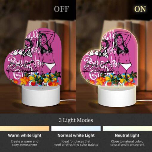 Love Acrylic Night Light, Three Women In Bikinis Are Standing On A Pink Background. -Acrylic Night Light Shop 0484364466e426a027e7d967aeb24d62b340d110