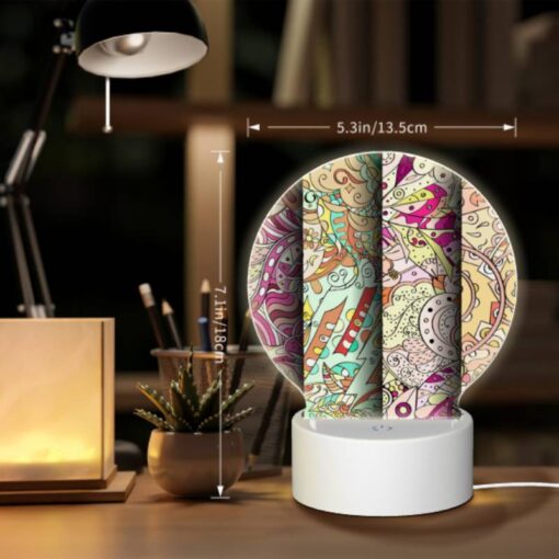 Round Acrylic Night Light, Three Colorful And Artistic Designs Are Displayed Side By Side. -Acrylic Night Light Shop 04cb802a2a5651b24722f24f2f804e11467abeb0