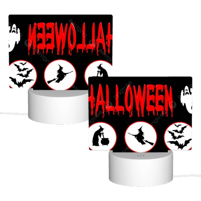 Rectangular Acrylic Night Light, A Halloween sign with four different images of witches and bats. Rectangular Acrylic Night Light, A Halloween Sign With Four Different Images Of Witches And Bats. -Acrylic Night Light Shop 04ce0cd92772d8da74bb94393e11ea324df874f8