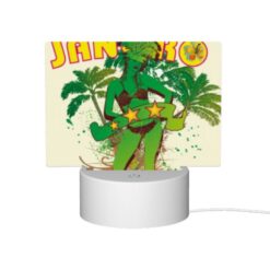 Rectangular Acrylic Night Light, A Woman In A Green Bikini Is Holding A Surfboard. -Acrylic Night Light Shop 0535b2410852383cfa3e1d8b51683b24827e34aa