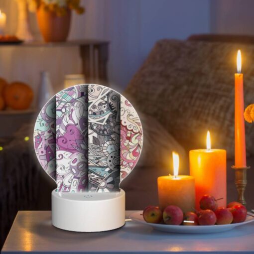 Round Acrylic Night Light, Four Different Colored Designs Of Swirls And Patterns. -Acrylic Night Light Shop 0536f2b4e84a9deb45bccfbddb97ff09c9a293be