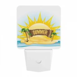 Night Light, A Sunny Day At The Beach With A Sign That Says "Summer". 7 Night Light, A Sunny Day At The Beach With A Sign That Says "Summer". -Acrylic Night Light Shop 0581fa256172a7d921ea6c76b0adde5374166ea3