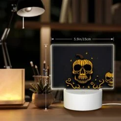 Rectangular Acrylic Night Light, A Skull With A Pumpkin On Its Head. 5 Rectangular Acrylic Night Light, A Skull With A Pumpkin On Its Head. -Acrylic Night Light Shop 05969498d8a5db2734944732fcd0601eb0eab123