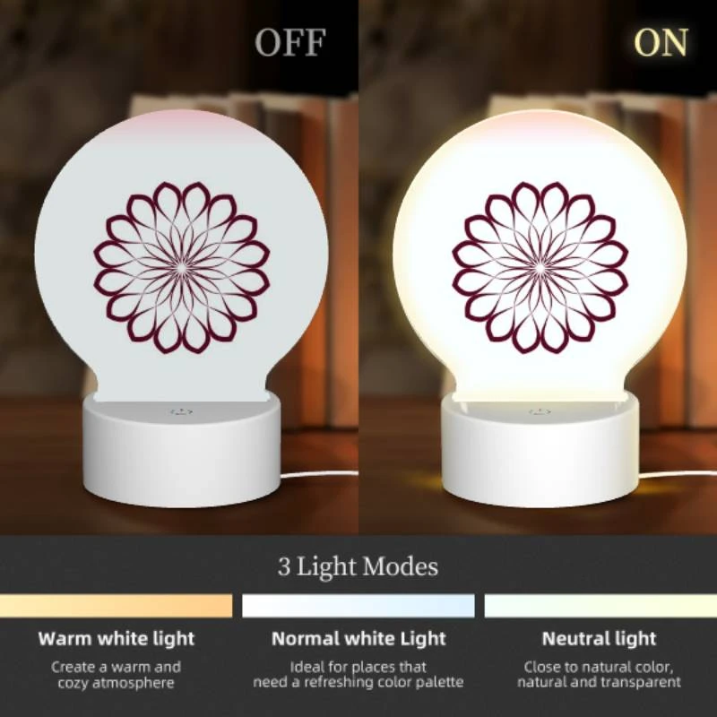 Round Acrylic Night Light, A purple flower with a white center. Round Acrylic Night Light, A Purple Flower With A White Center. -Acrylic Night Light Shop 05cdbb056cc1f0ea8b6800d2342a84018eab5f79