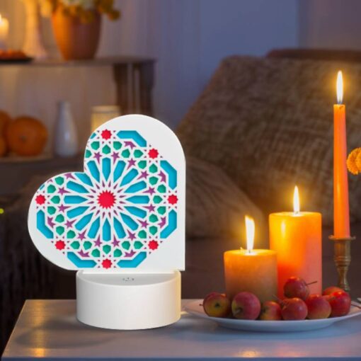 Love Acrylic Night Light, A Blue And Green Star Pattern. -Acrylic Night Light Shop 062c9860cf29a919753e7dbc7342aa7d510b12a3