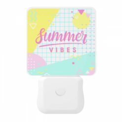 Night Light, A Colorful Graphic With The Words "Summer Vibes" Written On It. -Acrylic Night Light Shop 06465ae5fdcbe53d3ed694acb1b6ec84e279ee2e