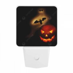 Night Light, A Pumpkin With A Bat And A Ghost Above It. -Acrylic Night Light Shop 065e5d178d0f6e049712c16f06174fdd0b2857f0