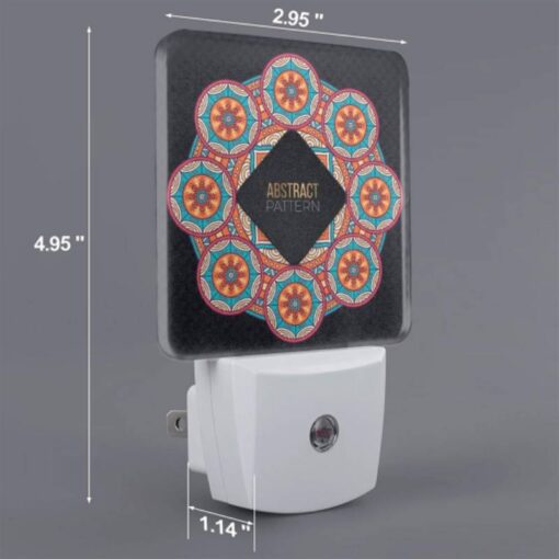 Night Light Set Of 2, A Colorful Abstract Pattern Is Displayed In A Circle. -Acrylic Night Light Shop 06a97951fd06b4640b18fe4472c6a8b2e3eef442