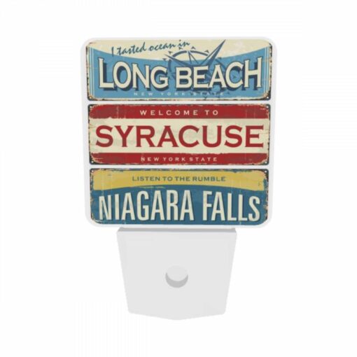 Night Light Set Of 2, A Sign That Says "Welcome To Syracuse -Acrylic Night Light Shop 0716482390cd08f947890590f3caf1e85f3e7d50