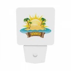 Night Light Set Of 2, A Sunny Beach With A Palm Tree Logo. -Acrylic Night Light Shop 072c061da0f3c5fa47e60c6fddf3cf102e426a85
