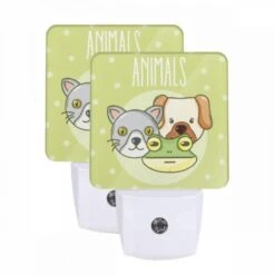 Night Light Set Of 2, A Cartoon Of A Dog