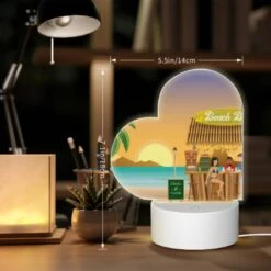Love Acrylic Night Light, A Group Of People Are Sitting At A Bar On The Beach. -Acrylic Night Light Shop 0786dac565889e1bdd78e7407dfd634a73d8f99d