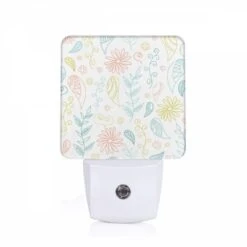 Night Light, A Colorful Flower Pattern With Yellow