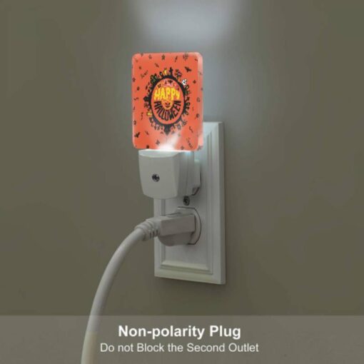 Night Light Set Of 2, A Round Orange Sign With A Happy Halloween Message. -Acrylic Night Light Shop 07c8d8a229adedd0aa10a523a341a9afe638e35c