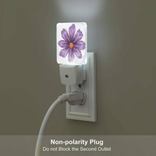 Night Light Set Of 2, A Purple Flower With An Orange Center. -Acrylic Night Light Shop 07eee42518df0b09954c02bd402a192ae161b49e