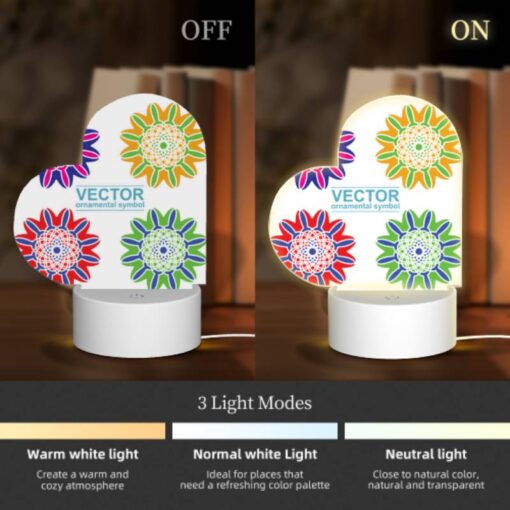 Love Acrylic Night Light, A Set Of Six Colorful Flower Designs. -Acrylic Night Light Shop 0833e856248091fb76503d049930da430c089180