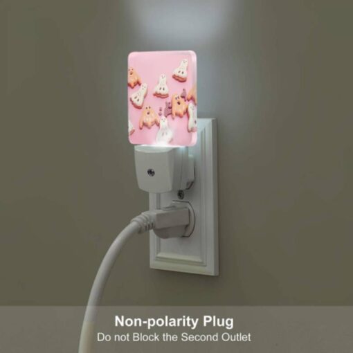 Night Light Set Of 2, A Pink Background With A Bunch Of Halloween Cookies. -Acrylic Night Light Shop 0846d2820004a068e64dfd9a7c2774ff374dc22e