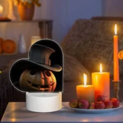 Love Acrylic Night Light, A Carved Pumpkin With A Top Hat On It. -Acrylic Night Light Shop 08b1ab05898b1adfb4f498e37c845c1e2b5aa81f