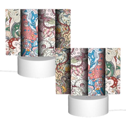 Rectangular Acrylic Night Light, Three Colorful Artworks Are Displayed Side By Side. -Acrylic Night Light Shop 08becbfa26002d132f40354cc9eb5d7d7d64bc52