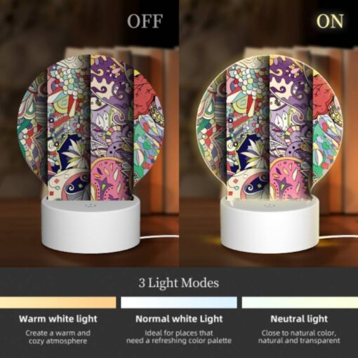 Round Acrylic Night Light, Three Colorful Designs Are Displayed On A Single Sheet Of Paper. -Acrylic Night Light Shop 08e48d6778b815d0690ac4c80a9786382f311ce9