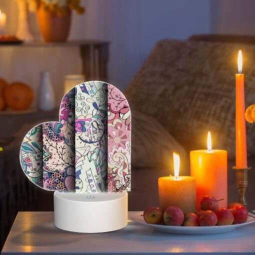 Love Acrylic Night Light, Four Different Colored Designs Of Flowers. -Acrylic Night Light Shop 095649f5bf16ea50fae748e04d336363c0541b1b