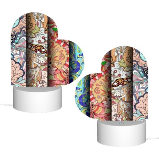 Love Acrylic Night Light, Four Different Colored Paintings Of Flowers. -Acrylic Night Light Shop 097bcc071254bed0e55936c5ebd4db51309243db