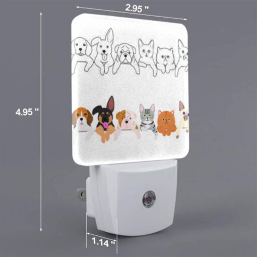 Night Light, A Row Of Different Colored Dogs And Cats. -Acrylic Night Light Shop 098b24658cd0c5ef9c88ff40a4692c322e219b6f