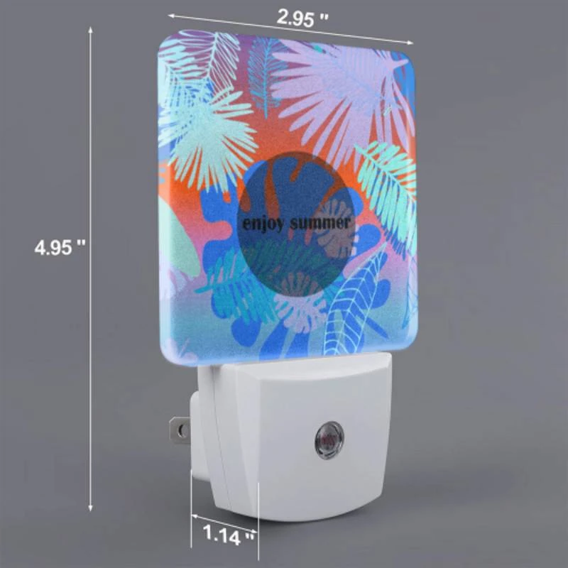 Night Light Set of 2, A colorful image of palm trees and a blue circle with the words "Enjoy Summer" written on it. Night Light Set Of 2, A Colorful Image Of Palm Trees And A Blue Circle With The Words "Enjoy Summer" Written On It. -Acrylic Night Light Shop 098dabee1825a1ddc13c7a52b02aafeaee4935ef