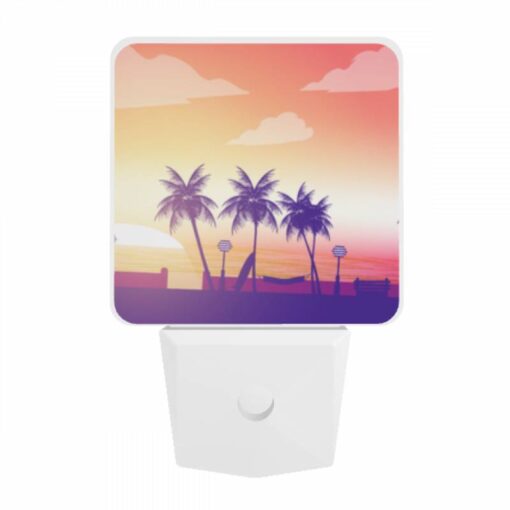 Night Light, A Sunset With Palm Trees In The Background. -Acrylic Night Light Shop 09a5016236ce394078416f526dbaaf39161b9ec8