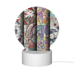 Round Acrylic Night Light, Four Different Colored Designs Of Flowers. -Acrylic Night Light Shop 09d672997ca2c2555624a5e8ecbf6db7ba600c01